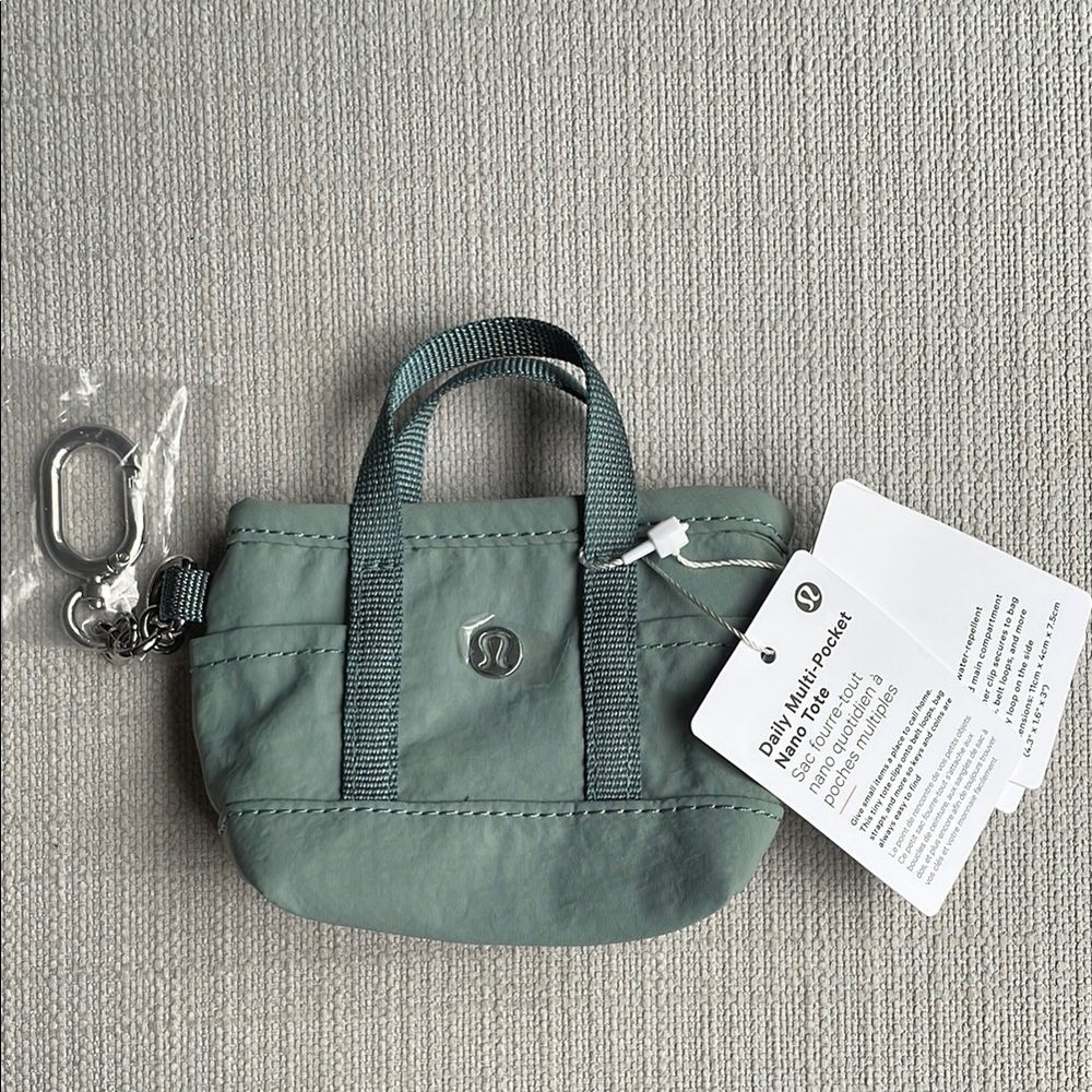 lululemon athletica daily multi pocket nano tote in CRBU (Crater Blue)